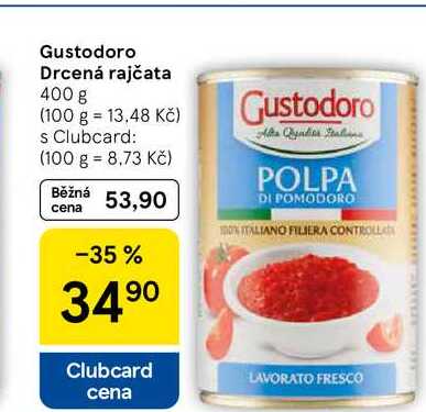 Gustodoro Drcená rajčata, 400 g 