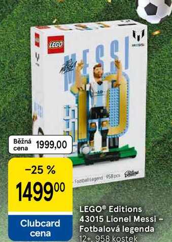 LEGO® Editions 43015 Lionel Messi - Fotbalová legenda 12+, 958 kostek Tesco