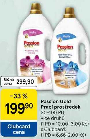 Passion Gold Prací prostředek, 30-100 PD Tesco