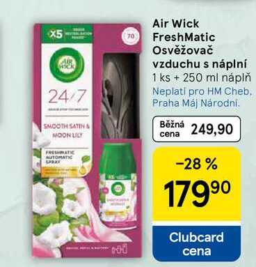 Air Wick FreshMatic Osvěžovač vzduchu s náplní, 1 ks + 250 ml náplň Tesco