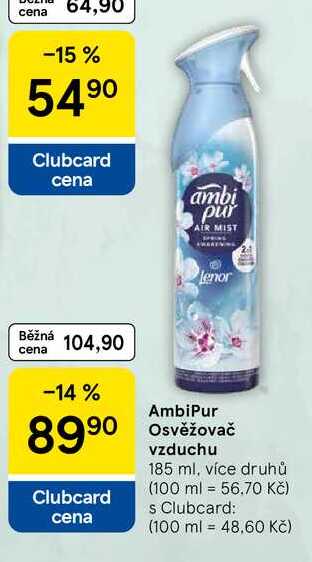 AmbiPur Osvěžovač vzduchu, 185 ml, více druhů Tesco