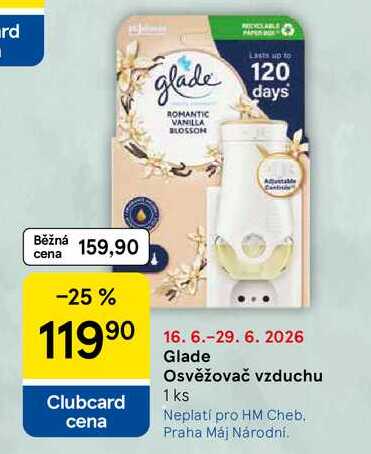 Glade Osvěžovač vzduchu, 1 ks Tesco