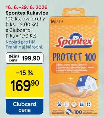 Spontex Rukavice, 100 ks. dva druhy