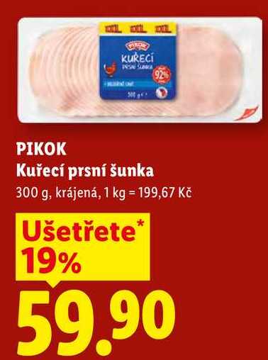 PIKOK Kuřecí prsní šunka, 300 g