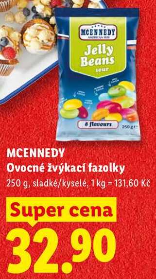 MCENNEDY Ovocné žvýkací fazolky, 250 g 