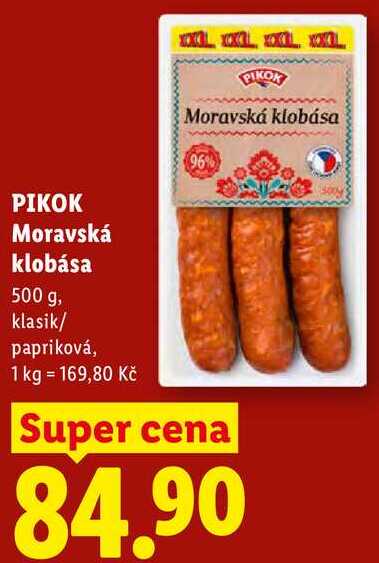 PIKOK Moravská klobása, 500 g