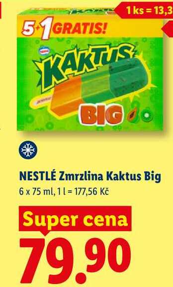 NESTLÉ Zmrzlina Kaktus Big, 6x 75 ml  