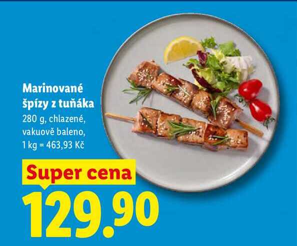 Marinované špízy z tuňáka, 280 g