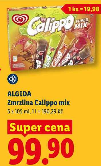 ALGIDA Zmrzlina Calippo mix, 5x 105 ml