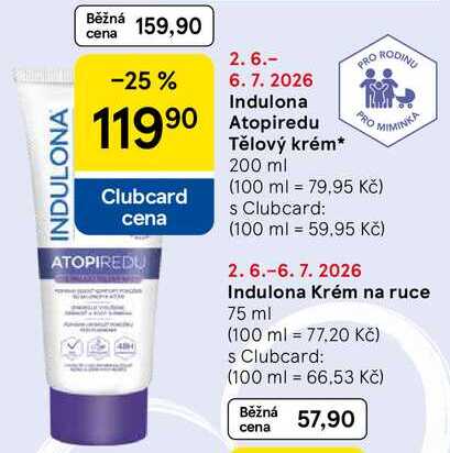 Indulona Atopiredu Tělový krém, 200 ml   