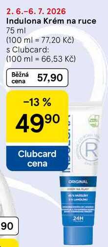 Indulona krém na ruce, 75 ml Tesco