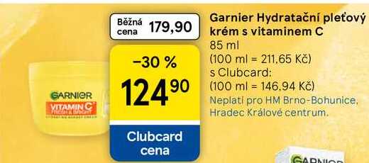 Garnier Hydratační pleťový krém s vitaminem C, 85 ml Tesco