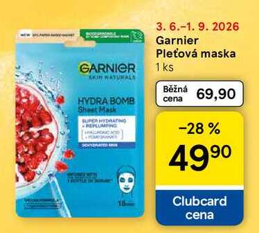 Garnier Pleťová maska, 1 ks Tesco