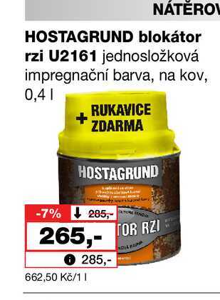 HOSTAGRUND blokátor rzi U2161 jednosložková impregnační barva, na kov, 0,4l Barvy a laky drogerie 