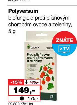 Polyversum biofungicid proti plísňovým chorobám ovoce a zeleniny, 5 g Barvy a laky drogerie 