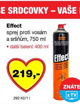 Effect sprej proti vosám a sršňům, 750 ml Barvy a laky drogerie 