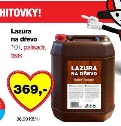Lazura na dřevo 10l Barvy a laky drogerie 