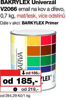 BAKRYLEX Univerzál V2066 email na kov a dřevo, 0,7 kg Barvy a laky drogerie 