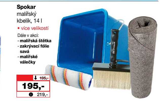Spokar malířský kbelík, 14l Barvy a laky drogerie 