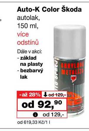 Auto-K Color Škoda autolak, 150 ml Barvy a laky drogerie 