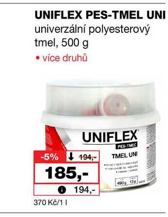 UNIFLEX PES-TMEL UNI univerzální polyesterový tmel, 500 g Barvy a laky drogerie 