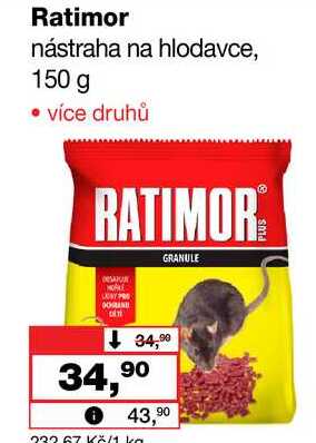 Ratimor nástraha na hlodavce, 150 g Barvy a laky drogerie 