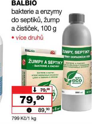 BALBIO bakterie a enzymy do septiků, žump a čističek, 100 g Barvy a laky drogerie 