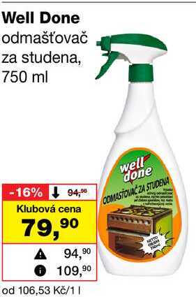 Well Done odmašťovač za studena, 750 ml Barvy a laky drogerie 