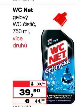 WC Net gelový WC čistič, 750 ml Barvy a laky drogerie 