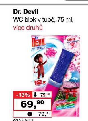 Dr. Devil WC blok v tubě, 75 ml Barvy a laky drogerie 