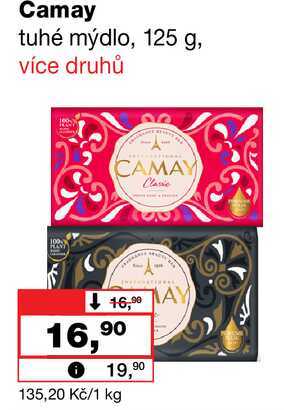 Camay tuhé mýdlo, 125 g Barvy a laky drogerie 