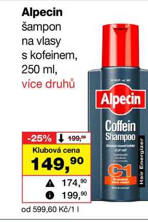 Alpecin šampon na vlasy s kofeinem, 250 ml Barvy a laky drogerie 
