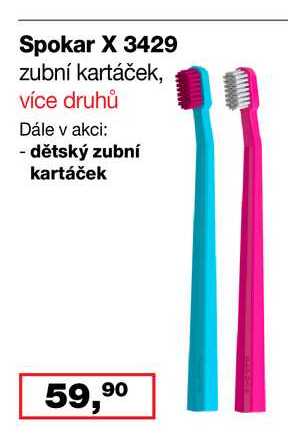 Spokar X 3429 zubní kartáček, více druhů Barvy a laky drogerie 