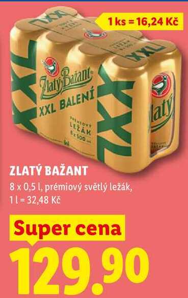 ZLATÝ BAŽANT, 8x 0,5 l  