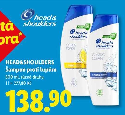 HEAD&SHOULDERS Šampon proti lupům, 500 ml Lidl