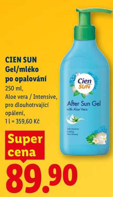 CIEN SUN Gel/mléko po opalování, 250 ml