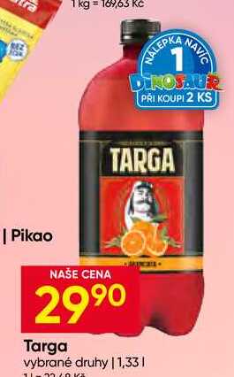 Targa vybrané druhy 1,33L
