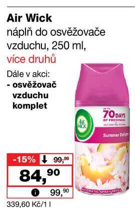 Air Wick náplň do osvěžovače vzduchu, 250 ml Barvy a laky drogerie 
