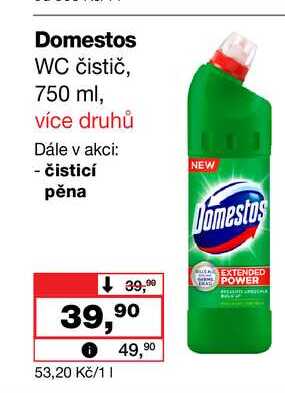 Domestos WC čistič, 750 ml Barvy a laky drogerie 