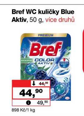 Bref WC kuličky Blue Aktiv, 50 g Barvy a laky drogerie 