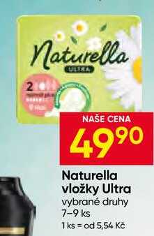 Naturella vložky Ultra vybrané druhy 7-9 ks Hruška