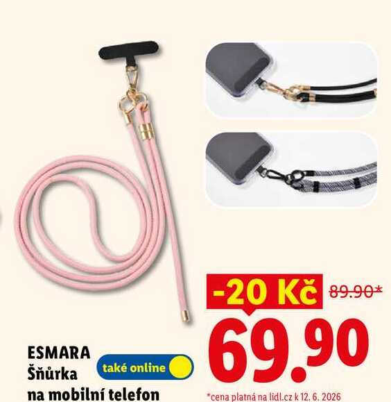 ESMARA Šňůrka na mobilní telefon