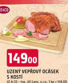 UZENÝ VEPŘOVÝ OCÁSEK S KOSTÍ 1kg