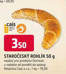 STAROČESKÝ ROHLÍK 50 g