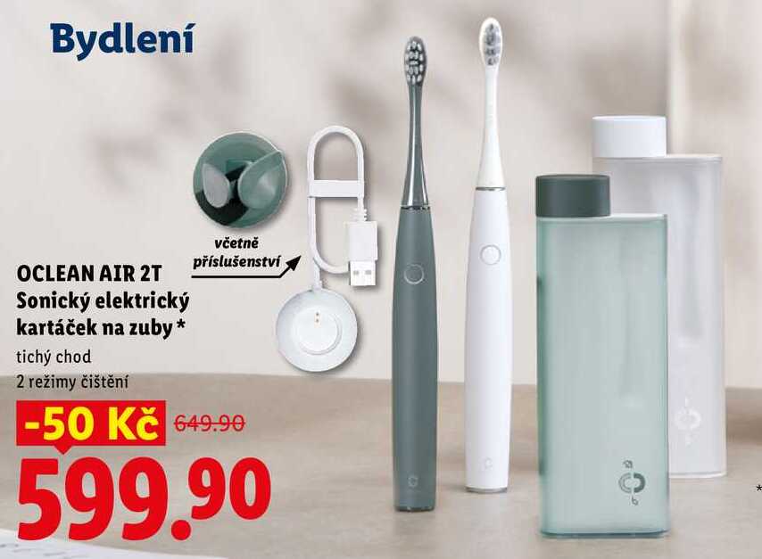 OCLEAN AIR 2T Sonický elektrický kartáček na zuby Lidl