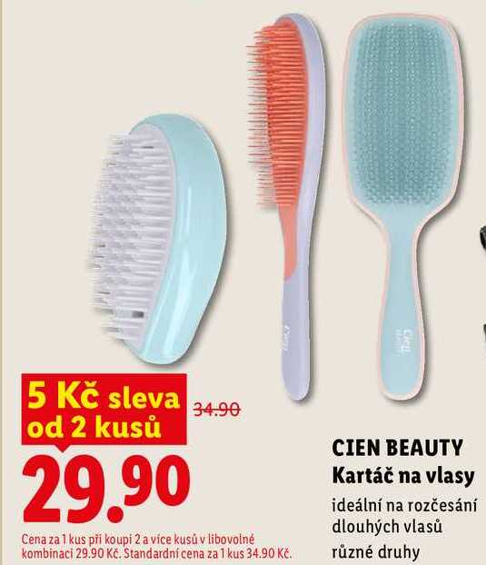 CIEN BEAUTY Kartáč na vlasy, různé druhy