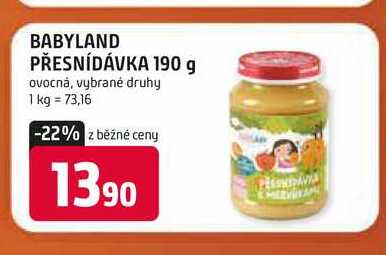 BABYLAND PŘESNÍDÁVKA 190 g Trefa