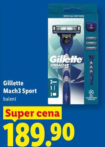 Gillette Mach3 Sport, balení