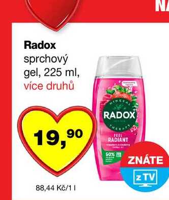 Radox sprchový gel, 225 ml Barvy a laky drogerie 