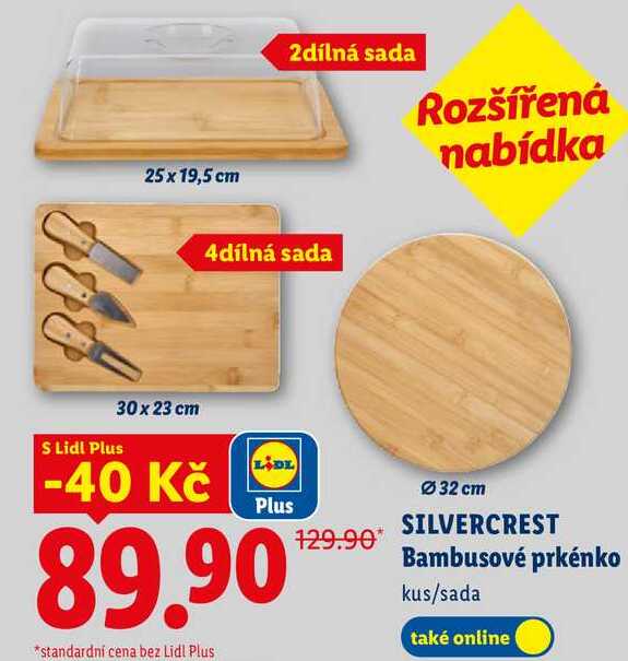 SILVERCREST Bambusové prkénko kus/sada